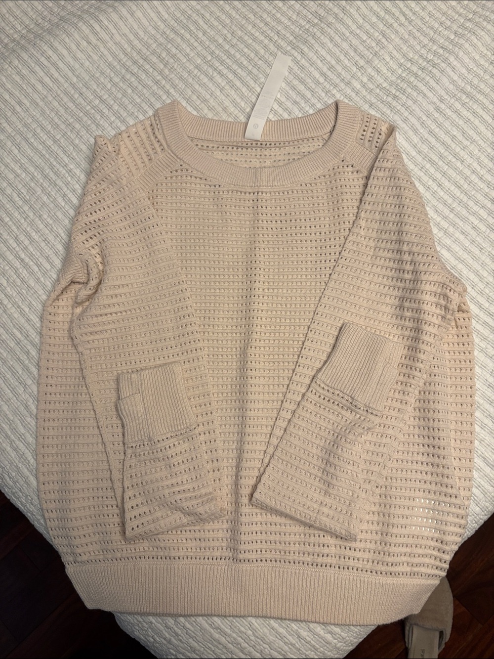 lululemon athletica women’s Pointelle-Knit Cotton Sweater